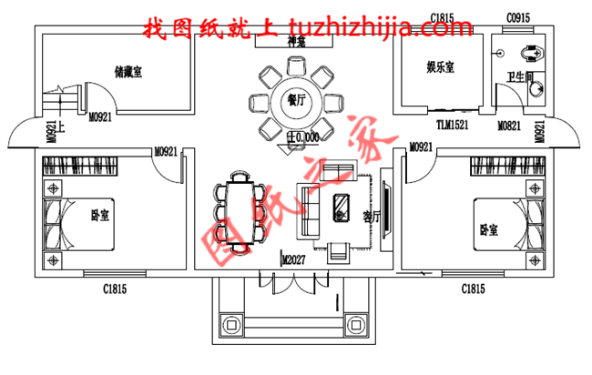經(jīng)典二層農(nóng)村自建房屋別墅設(shè)計圖紙，占地110平米左右