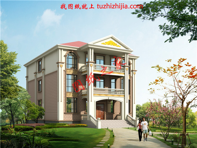 三層農(nóng)村小別墅設(shè)計(jì)圖，占地200平米，陽光大氣