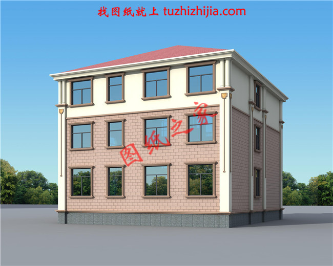 三層農(nóng)村小別墅設(shè)計(jì)圖，占地200平米，陽光大氣