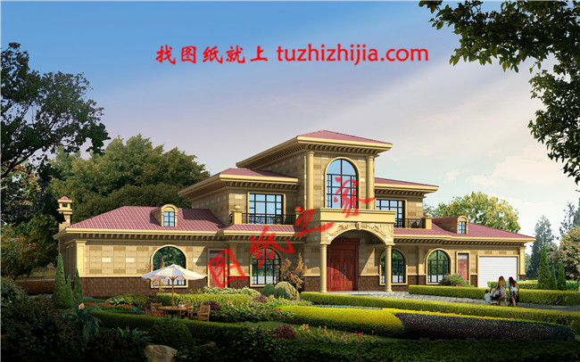 五星級(jí)土豪二層半小別墅，占地240平米，外觀大氣豪放