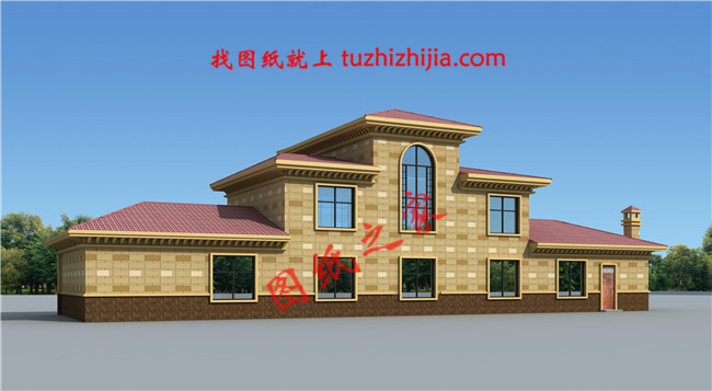 五星級(jí)土豪二層半小別墅，占地240平米，外觀大氣豪放