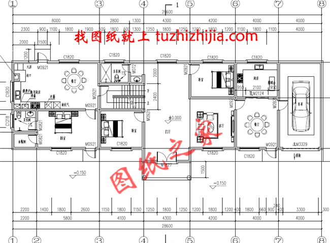 五星級(jí)土豪二層半小別墅，占地240平米，外觀大氣豪放