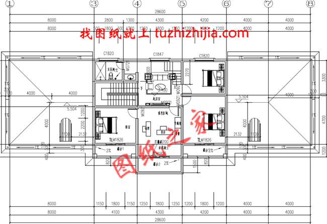 五星級(jí)土豪二層半小別墅，占地240平米，外觀大氣豪放