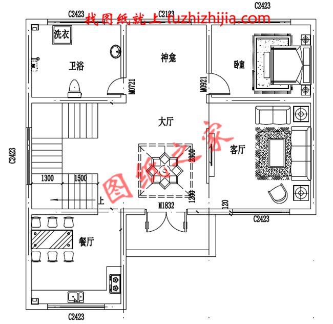 新農(nóng)村三層自建房屋設(shè)計圖，占地120平米，工藝簡單