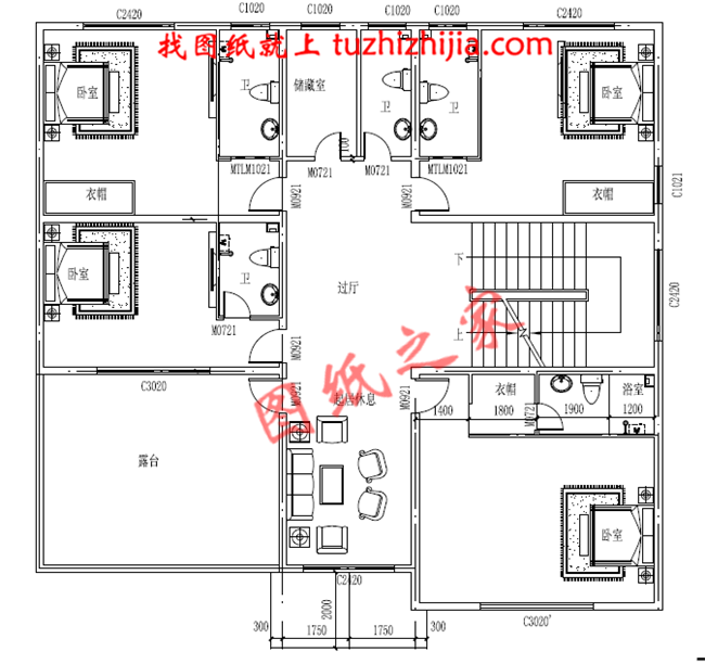 3層新農(nóng)村房屋設(shè)計圖紙及效果圖，寬敞明亮，色彩搭配柔和，平米數(shù)較大