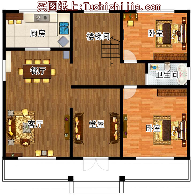 鄉(xiāng)村二層別墅設(shè)計圖，含外觀效果圖，設(shè)計師推薦