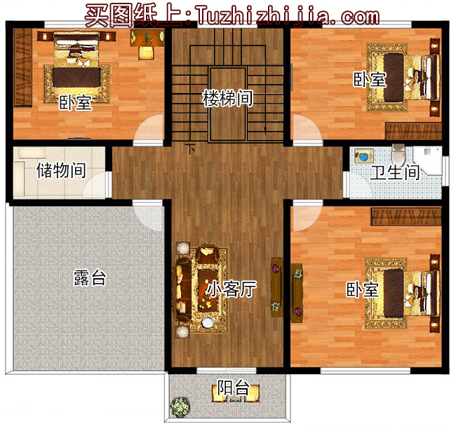 鄉(xiāng)村二層別墅設(shè)計圖，含外觀效果圖，設(shè)計師推薦