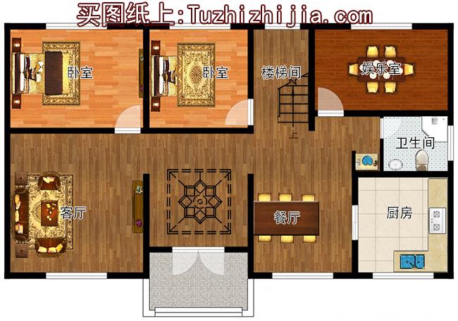 130平四間二層小洋樓設(shè)計(jì)圖，含外觀圖片