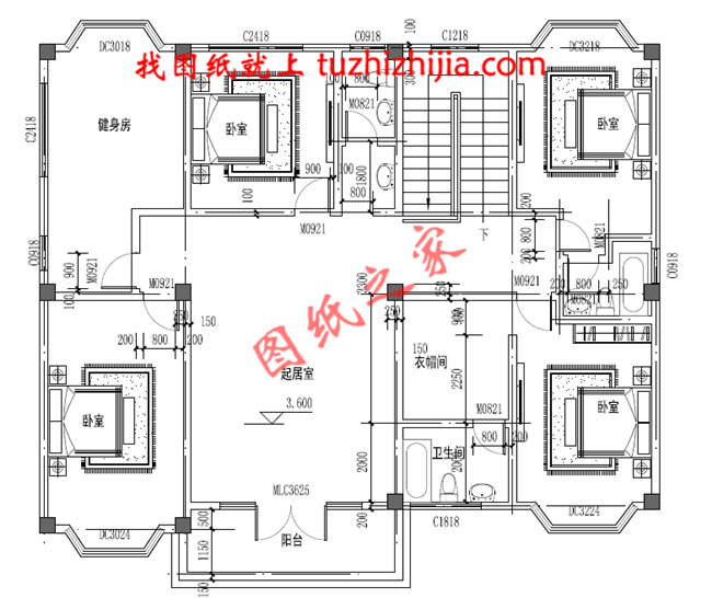 帶車庫二層別墅外觀效果圖，別墅圖片大全，帶地下平臺，精致布局完美錯落