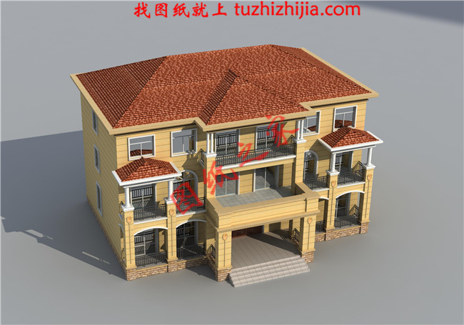 大氣、簡(jiǎn)約三層雙拼別墅設(shè)計(jì)圖，適合和父母同住，既相互關(guān)照又相互獨(dú)立