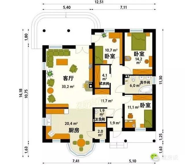 2套美式一層別墅圖，顏值高，人見人愛