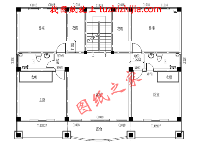 三層新農(nóng)村別墅設計圖片及全套圖紙，外形對稱，帶露臺，這個戶型宅基地大小適中