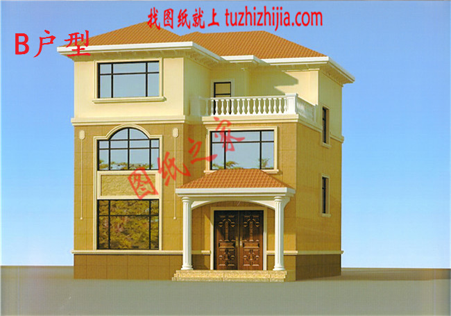 小戶型農(nóng)村三層房屋設計圖，占地120平米，布局非常合理，外表典雅華美