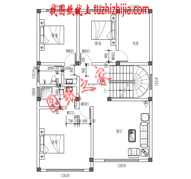 小戶型農(nóng)村三層房屋設計圖，占地120平米，布局非常合理，外表典雅華美