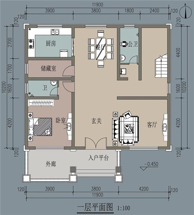 5套120平農(nóng)村小別墅設(shè)計圖，款款經(jīng)典、實用