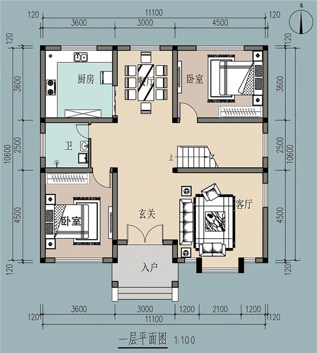 5套120平農(nóng)村小別墅設(shè)計圖，款款經(jīng)典、實用