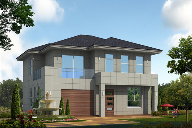 農(nóng)村現(xiàn)代新式二層樓房設(shè)計(jì)圖，超時(shí)尚