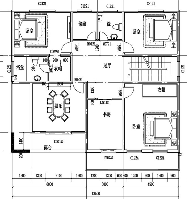 農(nóng)村現(xiàn)代新式二層樓房設(shè)計(jì)圖，超時(shí)尚