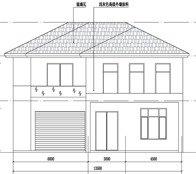 農(nóng)村現(xiàn)代新式二層樓房設(shè)計(jì)圖，超時(shí)尚