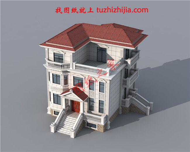 帶地下室新農(nóng)村三層房屋圖紙，高大上的外觀，內(nèi)部布局合理，經(jīng)典的造型