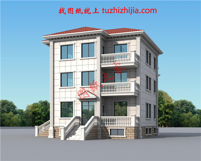 帶地下室新農(nóng)村三層房屋圖紙，高大上的外觀，內(nèi)部布局合理，經(jīng)典的造型