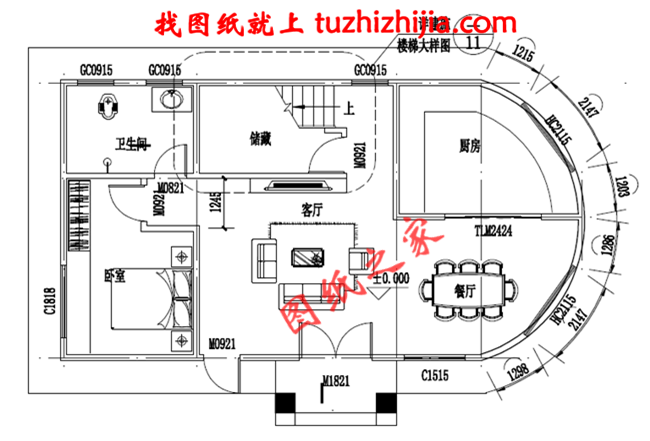 小戶型三層別墅房屋設計圖紙，占地80多平米，麻雀雖小五臟俱全，布局合理，造價20萬左右