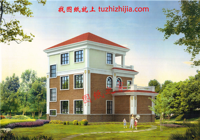 經(jīng)典三層農(nóng)村房屋設(shè)計(jì)圖紙，占地100平米左右，外觀典雅精致，內(nèi)在寬敞舒適