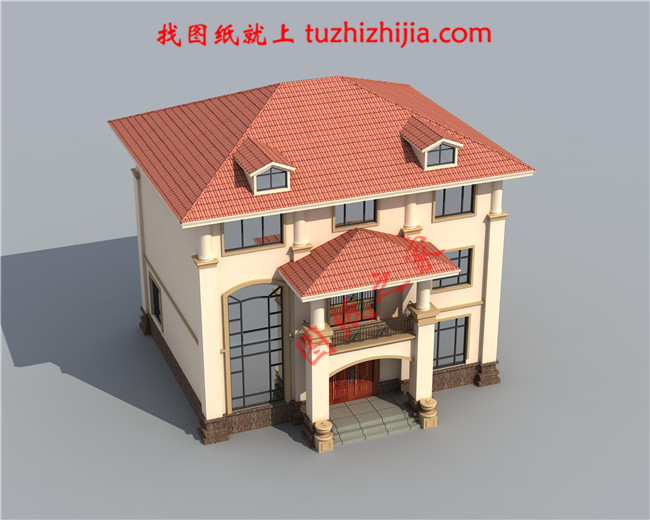 三層自建別墅設(shè)計圖紙，復(fù)式結(jié)構(gòu)客廳中空極大的增加了客廳的開闊度