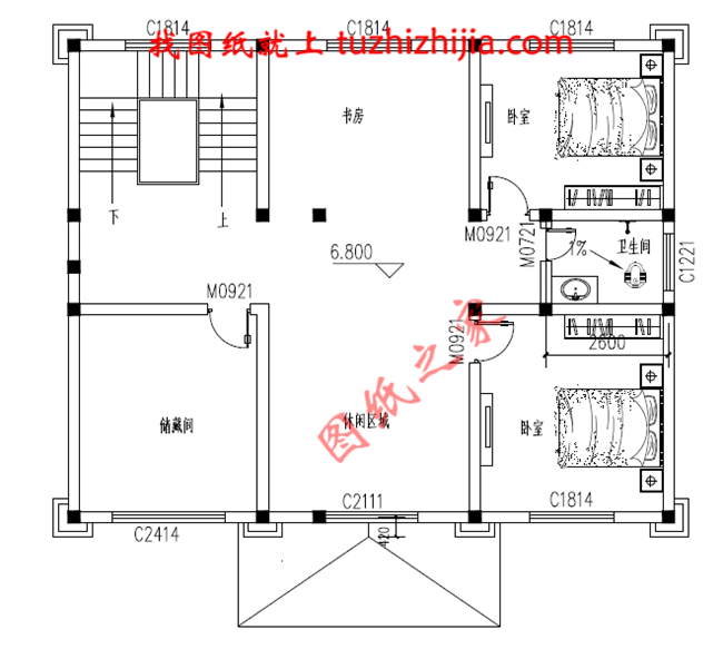 三層自建別墅設(shè)計圖紙，復(fù)式結(jié)構(gòu)客廳中空極大的增加了客廳的開闊度