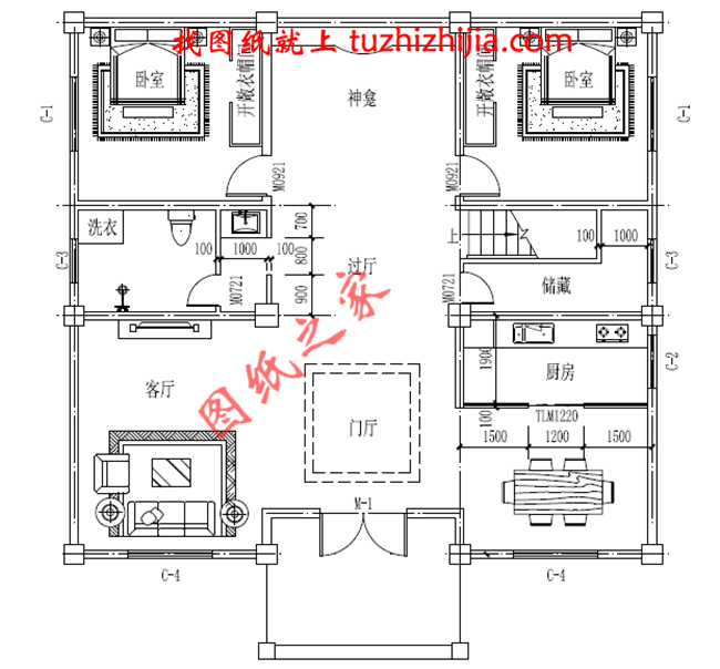 2018新款三層農(nóng)村小別墅設(shè)計(jì)圖紙，戶型方正，四平八穩(wěn)，建好了之后以后的日子里肯定順風(fēng)順?biāo)? /></p>
<p align=