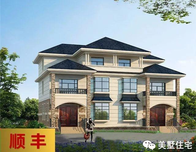 一戶30萬自建農(nóng)村雙拼別墅，時(shí)尚簡約高低錯(cuò)落，非常漂亮