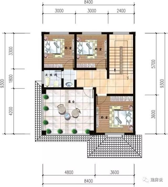 12x9米農(nóng)村三層別墅（附設(shè)計(jì)圖+效果圖），外觀美極了