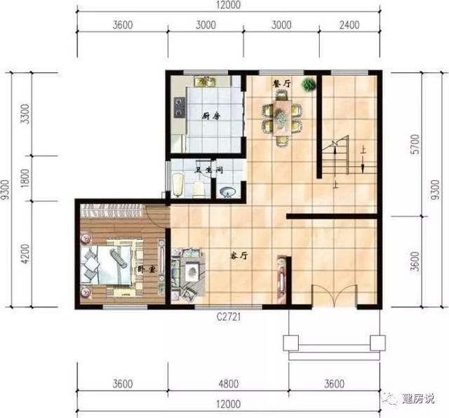 12x9米農(nóng)村三層別墅（附設(shè)計(jì)圖+效果圖），外觀美極了