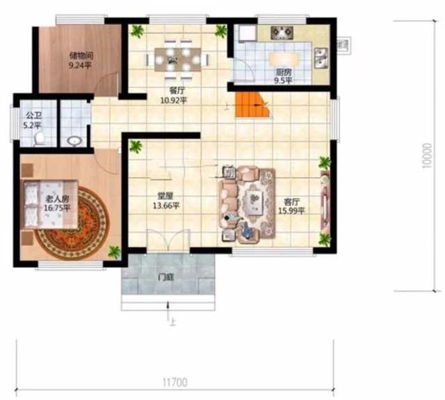 12X10米兩層自建房屋設(shè)計(jì)圖，喜歡的收藏啦