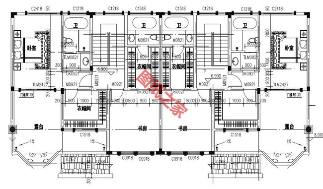 氣派的三層雙拼別墅圖，沒個百八十萬的不敢建