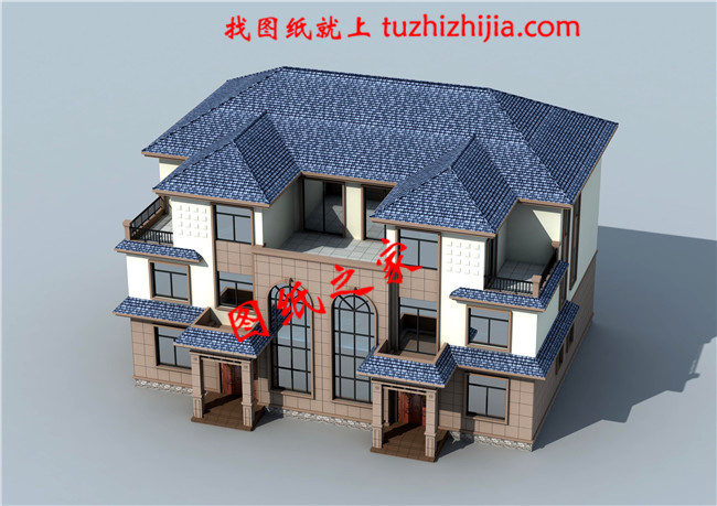 2018最新兄弟雙拼別墅設(shè)計(jì)圖紙，單戶130平米左右，經(jīng)典的簡(jiǎn)歐式風(fēng)格