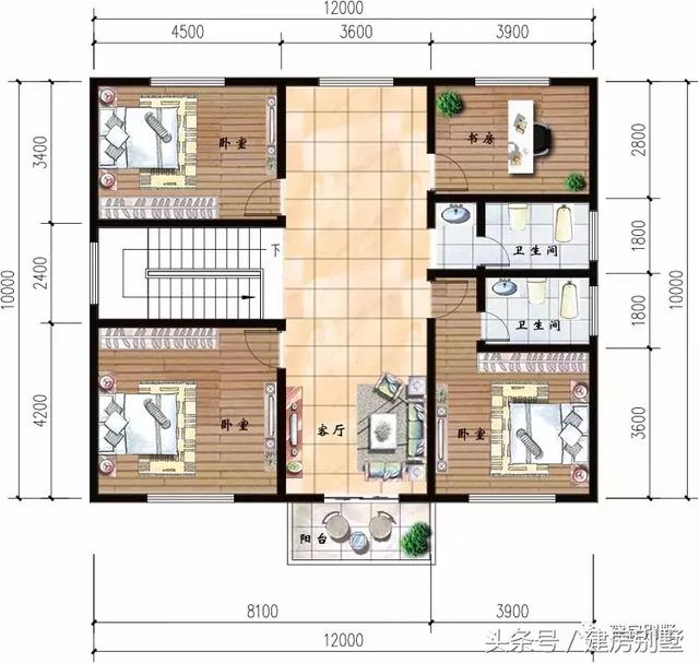 5款開(kāi)間12米的別墅設(shè)計(jì)圖方案，2024年很受歡迎