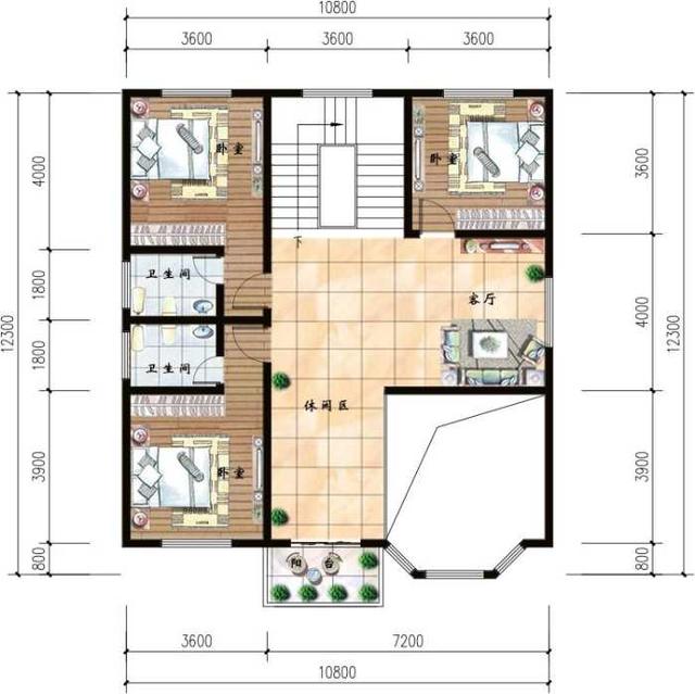11乘12米帶神位的三層自建房方案，看完保證心動
