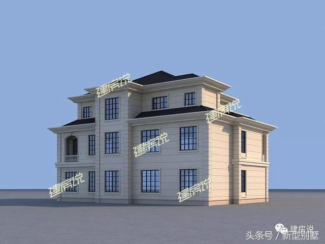 帶堂屋高端三層別墅圖，我有宅基地肯定建這套