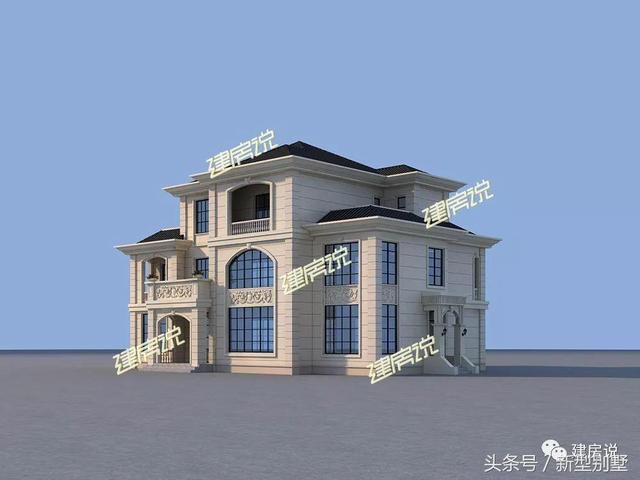 帶堂屋高端三層別墅圖，我有宅基地肯定建這套