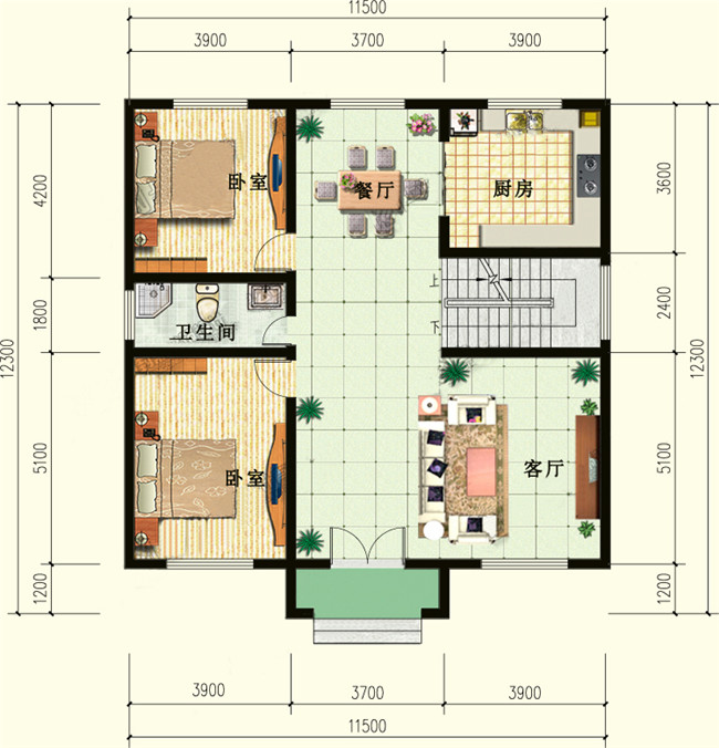 11乘12米經(jīng)典二層農(nóng)村自建房屋方案，看了都點(diǎn)贊