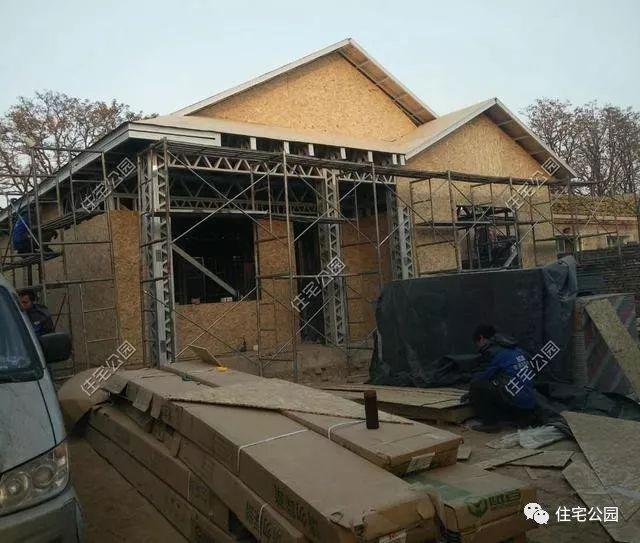 實拍一層輕鋼結構施工過程，附平面戶型圖