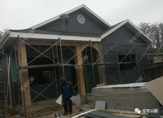 實拍一層輕鋼結構施工過程，附平面戶型圖