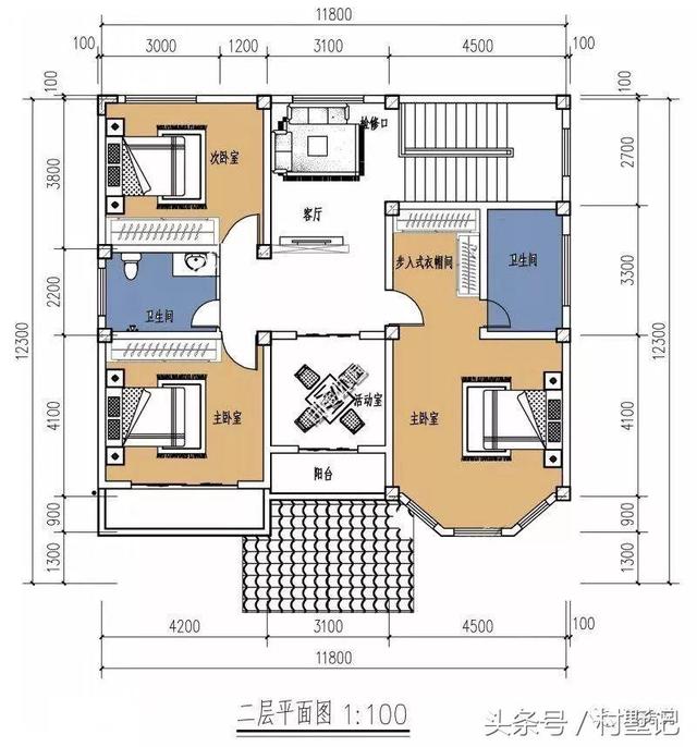 4款人見人愛的二層別墅設(shè)計圖，附方案戶型圖