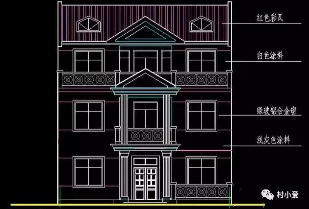 11x10米農(nóng)村三層自建樓房設(shè)計(jì)圖，30萬(wàn)內(nèi)搞定