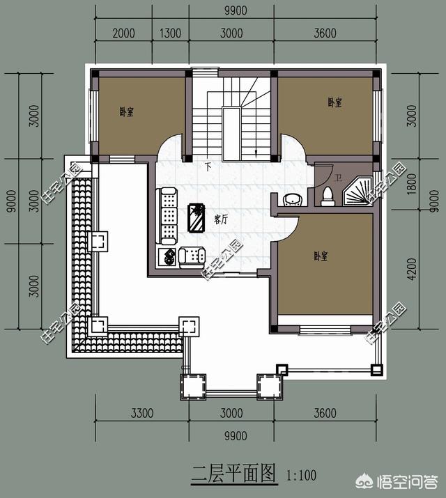 10米*9米農(nóng)村自建房，2層美式風(fēng)格別墅圖怎么設(shè)計？
