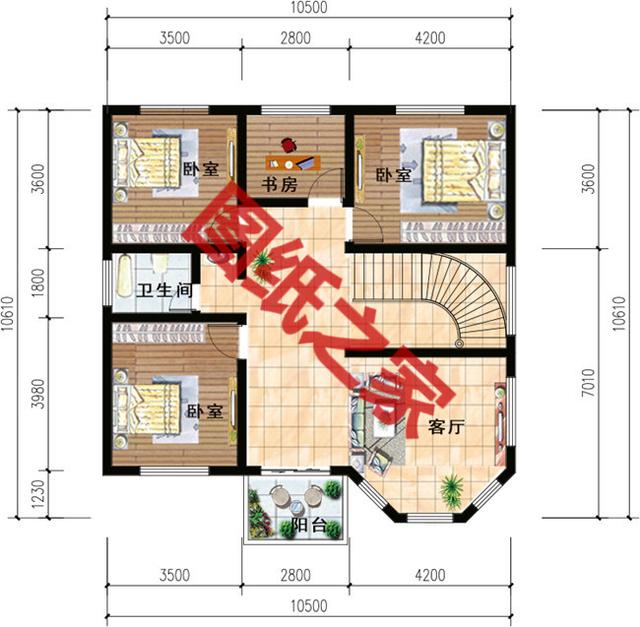 20萬(wàn)農(nóng)村自建二層樓房設(shè)計(jì)圖，看完借錢都想建