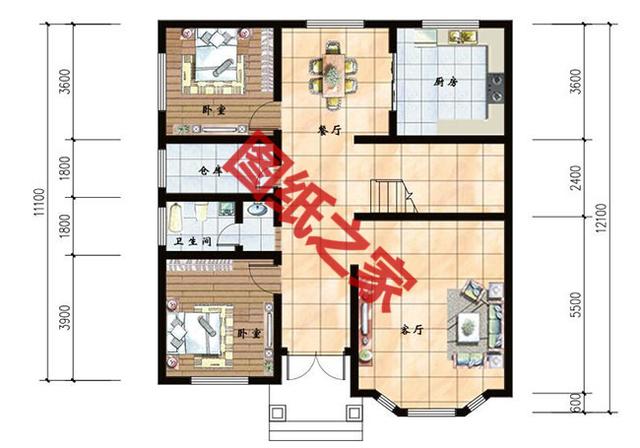 20萬(wàn)農(nóng)村自建二層樓房設(shè)計(jì)圖，看完借錢都想建