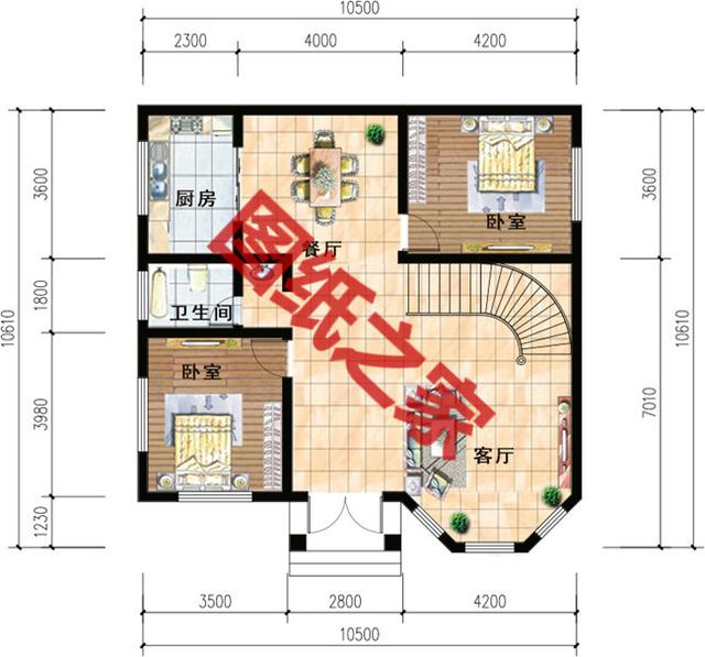 20萬(wàn)農(nóng)村自建二層樓房設(shè)計(jì)圖，看完借錢都想建