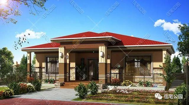 15萬(wàn)自建農(nóng)村一層別墅，附戶型方案圖，實(shí)用又好看